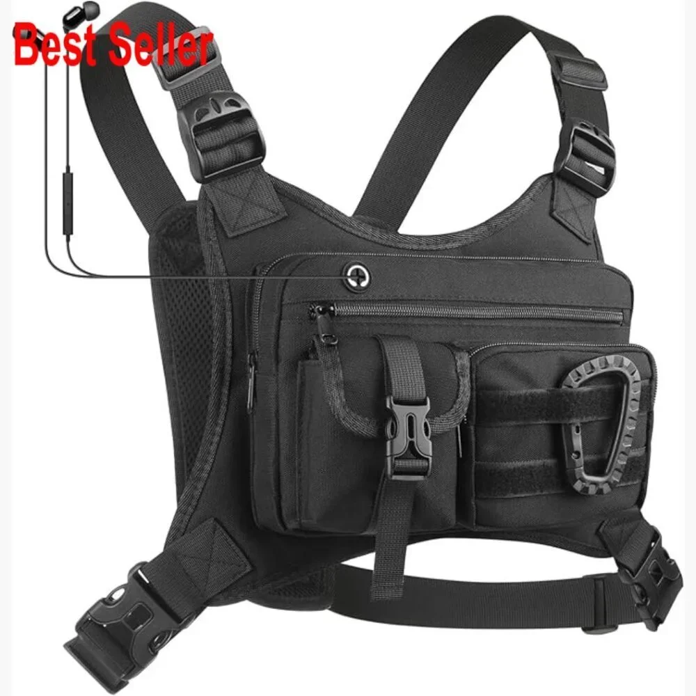 Lightweight Nylon Running Chest Pack with Phone Holder for Sports